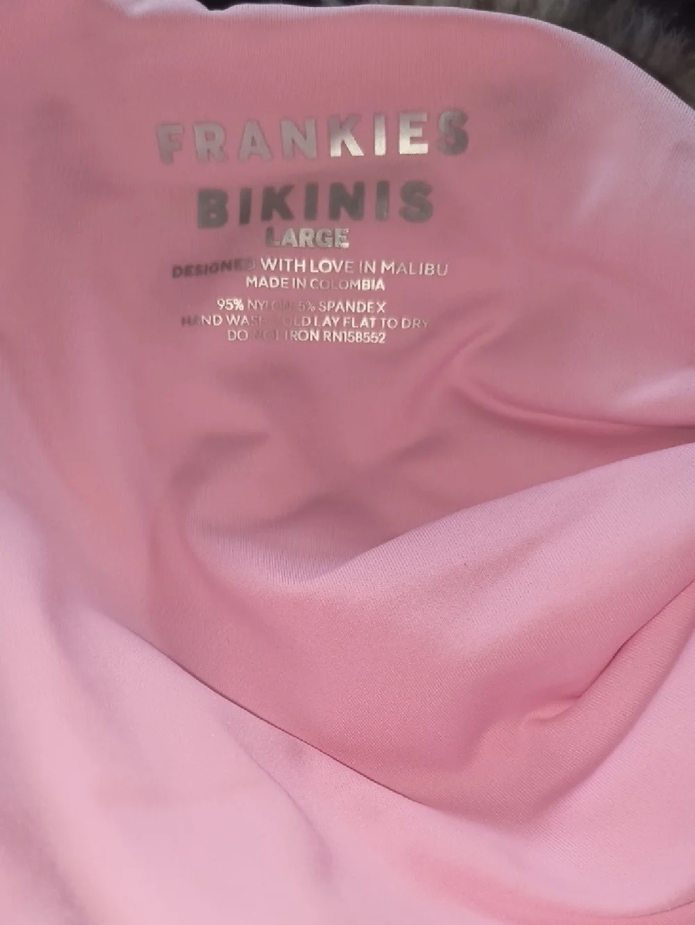 Frankie’s Bikinis Lani Strapless Bikini Top Size L NWT